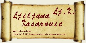 Ljiljana Košarović vizit kartica